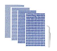 iJiZuo 1792Pcs Gem Stickers with Pick Up Tweezer, 4 Sheets Self Adhesive Bling Rhinestone Stickers, for DIY Nail Crafts Jewel Clothes Makeup (3mm/4mm/5mm/6mm)-Dark Blue