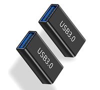 iJiZuo 2-Pack USB 3.0 Coupler USB Female to Female Adapter Gender Changer, USB 3.0 Female to Type A Female 3.0 Cable Coupler, for Connecting Two USB Male Ends Cord, Extension Connector