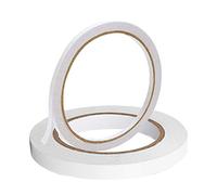 iJiZuo 2 Rolls Double Sided Tape, 2 Sizes Adhesive Sticky Craft Tape, 5mm x 20m + 8mm x 20m, Double Sided Tape Self-Adhesive Tape for Sewing, Crafts, Handwork, Gifts, Photos, Documents