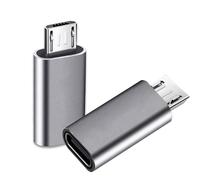 iJiZuo 2Pack USB C to Micro USB Adapter, Compatible with Galaxy S7/S7 Edge, Nexus 5/6 and More - Grey