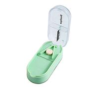 iJiZuo Pill Cutter, Pill Tablet Cutter for Small or Large Pills, Portable Pill Dispenser, Travel Pill Case, Portable Tablet Cutter with Blade and Storage Compartment-Green