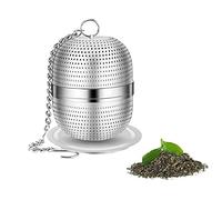 iJiZuo Tea Infuser for Loose Tea, Stainless Steel Tea Infuser Mesh Tea and Herb Ball Strainer, Tea Ball Strainers Infuser with Drip Trays, for Loose Leaf Tea, Herbal Tea, Mugs Teapots Spice