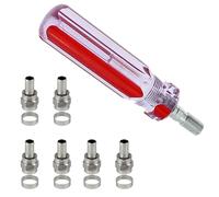 Ijksbehjf 1Set F Type 5F Coaxial Connectors and Compression Tool Set Compatibles Satellite Receiver Systems Metal Coaxial Cable Connectors