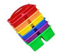 Ijksbehjf 6Pcs Stacking Storage Basket with Handle Space Saving Organiser Box for School Supplies Kitchen Organization Multifunctional Storage Basket