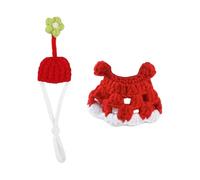 Ijksbehjf Animal Interlaced Dress and Hat Combination Ventilated Pet Clothing for Gerbils Gerbils Photo Stalks Parties Weave Sixteen Fifty Small Animals