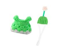 Ijksbehjf Animal Interlaced Dress and Hat Combination Ventilated Pet Clothing for Gerbils Gerbils Photo Stalks Parties Weave Sixteen Fifty Small Animals