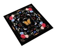 Ijksbehjf Butterfly Flower Tarots Card Tablecloth Meditations Cloth Psychic Reading Mats for Tabletop Game and Entertainment Psychic Reading Mats