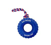 Ijksbehjf Dog Chew Toy with Rope and Treat Compartment, Rubber Tire Design for Interactive Play and Care Treat Dispensing Dog Puzzle Toy
