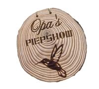 Ijksbehjf Double Side Engraved Wood Bird Feeder Outdoor Decoration Bird Feeder Grandpas Birthday Fathers Day Supply Engraved Grandpa Garden