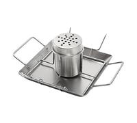 Ijksbehjf Heavy-Duty Stainless Steel Turkey Roaster Rack with Drip Pan for Even Cooking and High Heat Resistance Outdoor Grills Cook Tool