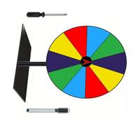 Ijksbehjf Portable Prize Roulette Wheel Tabletop Game Turntable Removable Labels Draws for Supermarkets School Activities Customizable Fortunes Wheel Tabletop Prize Turntable
