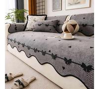 IJNBHU Chenille Natural Sofa Large Throw Blanket For 2 3 Seater -Extra Large Throws for Settees, Luxury Soft Sofa Cover Slipcover Throw Sofa Protector from Dogs,grey,30 * 50cm