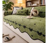 IJNBHU Chenille Natural Sofa Large Throw Blanket For 2 3 Seater -Extra Large Throws for Settees, Luxury Soft Sofa Cover Slipcover Throw Sofa Protector from Dogs,green,30 * 50cm