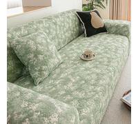 IJNBHU Durable Artisan Sofa blanket - Breathable Space Cotton for the Sofa, Vintage-Inspired Home Decor for Chair Settees Couch Sofa Bed,Green,5 seater
