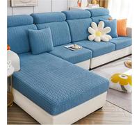 IJNBHU Magic Sofa Covers Soothing Home Sofa Cushion Covers Universal Stretch Slipcovers L Shape, Soft Sofa Seat Couch Chaise,lake blue,Regular L