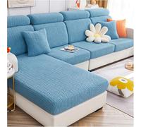 IJNBHU Magic Sofa Covers Soothing Home Sofa Cushion Covers Universal Stretch Slipcovers L Shape, Soft Sofa Seat Couch Chaise,sky blue,Large XL