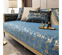 IJNBHU Sofa Slipcover Corner Sofa Cover,Boho Sofa Throw Blankets, Boho Sofa Slipcovers, Chenille Couch Cover Blanket for Recliner,Suitable for All Seasons,blue,70 * 150cm