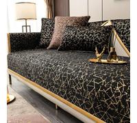 IJNBHU Sofa Slipcover Corner Sofa Cover,Boho Sofa Throw Blankets, Boho Sofa Slipcovers, Chenille Couch Cover Blanket for Recliner,Suitable for All Seasons,black,70 * 150cm