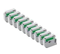 IJOSADON 10 Pack 12mm Label Tape Compatible With MK231 MK631 MK131 PT70 PT80 Printer(10PK Black on Green)