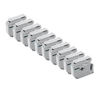 IJOSADON 10 Pack 12mm Label Tape Compatible With MK231 MK631 MK131 PT70 PT80 Printer(10PK Black on Silver)