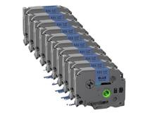 IJOSADON 10 Pack Compatible Label Tape Tze231 Tze221 Tze211 Tze241 Tze251 For Printers In Sizes 6mm 9mm 12mm 18mm 24mm(10PK Black on Blue)