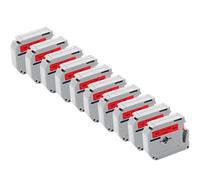 IJOSADON 10 Pack Compatible MK231 Labels For Label Printers PT-70 MK-231 MK-131 MK-631 MK-221 MK-621(10PK Black on Red)