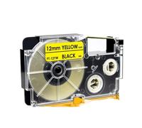IJOSADON 18 Colors 6mm 9mm 12mm Compatible Ribbon For XR6WE XR9WE XR12WE Label Printers Works With KL-60 KL-120 KL-820 Labeling Machines(Black on Yellow)