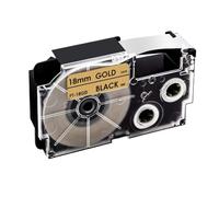 IJOSADON 18Colors XR-18WE Label 18mm Cartridges Compatible With Label Printer Models KL-130 KL-120 KL-430 Works With XR-18X XR-18YW XR-18RD XR-18BU For Part Number 18Colors XR-18WE(Black on Gold)