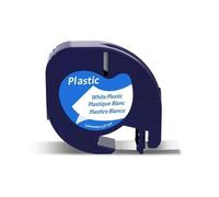 IJOSADON 20PCS 12mmx4m Label Tape Compatible With Models 91200 91331 91201 12267 18769 18771 For LT-100H LT-100T(20PCS Black on White)