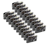 IJOSADON 30Pcs XR-9WE XR-6WE Tapes Compatible With Label Printer Models KL-60 KL-100 KL-120 For Part Number XR9WE XR-9WE XR-9X XR-9RD XR-9BU XR-9YW(Gold on Black)