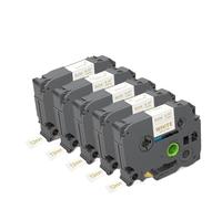 IJOSADON 5PCS 12mm Satin Ribbon Tapes Compatible With TZe-RW34 In Red For PT-P300BT Printer(Gold on White)