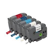 IJOSADON 5PCS 12mm Satin Ribbon Tapes Compatible With TZe-RW34 In Red For PT-P300BT Printer(Mixed Color 1)