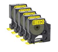 IJOSADON 5PK /10PK 18055 6/9/12/19/24mm Tape for Heat Shrink Tube 18051 18052 18053 18056 for 4200 5000 5200 Printer(5PK 18056 Yellow)