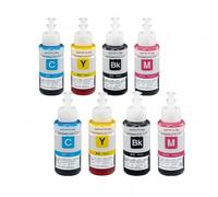 IJOSADON 5PK 70ml Dye Ink Refill Compatible With Various Printers Including L200 L210 L222 L100 L110 L120 L132 L550 L555 L300 L355 L362(2BK 2C 2Y 2M)