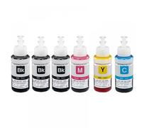 IJOSADON 5PK 70ml Dye Ink Refill Compatible With Various Printers Including L200 L210 L222 L100 L110 L120 L132 L550 L555 L300 L355 L362(3BK 1C 1Y 1M)
