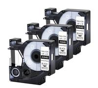 IJOSADON 9mm Permanent Polyester Label Tape Black On White A18483 Works With 18482 18483 18484 Label Makers 1000 4200 5200 Labels 9(3PK Black on White)