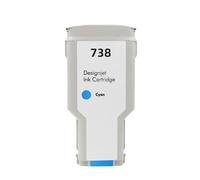 IJOSADON Compatible 738XL Ink Cartridge For 738 676M6A 676M7A 676M8A 498N8A Color Inkjet Printers Works With DesignJet T950 T850(Cyan-300ML)