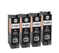 IJOSADON Ink Cartridge Compatible With SureColor Printers SC T3100 T5100 T2100 Replacement Inkjet Pigment Ink T40D T40D1 T40D2 T40D3 T40D4 Cartridges(4pcs Black)