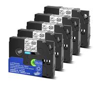 IJOSADON Label Tape 5 Pcs 6 Mm 9 Mm 12 Mm 18 Mm 24 Mm Compatible With Tze 131 Tz141 For Label Printers