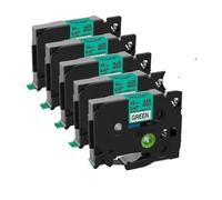 IJOSADON Laser Label Tape 5pcs 9-24mm 231L1 631L1 Compatible With PT D210 PT D600 PT D400 PT P710(5pcs Black on Green)