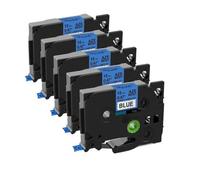 IJOSADON Laser Label Tape 5pcs 9-24mm 231L1 631L1 Compatible With PT D210 PT D600 PT D400 PT P710(5pcs Black on Blue)