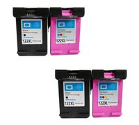 IJOSADON Replacement Ink Cartridge Compatible With 122XL Compatible With Deskjet 1510 2050 1000 1010 1050 1050A 2000 2050s 2050A 2540 3000 3050 3052A(BK(2PC) COLOR(2PC))