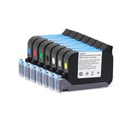 IJOSADON Universal 2588 42ML Black Red Blue Green Ink Cartridge For Handheld Inkjet Printer Quick-drying 12. 7mm Print Height(1set(7Colors))