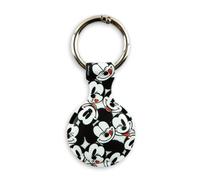 IJOY Disney Mickey Mouse Holder for Apple AirTag - Protective Tracker with Keychain for Dog, Bags, Keys - Disneyland Essentials and Holiday Gifts, Mickey Faces, Default