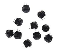 IJSDNVJNDX 10pcsx AC 3A/250V 6A/125V I/O SPST 2 Pin Snap in Round Boat Rocker Switch