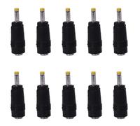 IJSDNVJNDX 10X Yellow Tip 4.0X1.7 mm Male Plug to 5.5X2.1mm Female Jack DC Power Connector Black