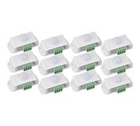 IJSDNVJNDX 12 Pack 12V 24V PIR Sensor LED Motion Sensor Motion Detector Light Switch Body Infrared Sensing Motion Timing Function