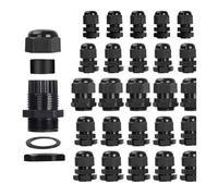 IJSDNVJNDX 25Pcs PG7PG9PG11PG13.5PG16 Cable Glands,Waterproof Adjustable Cord Grip Cable Connector Strain Relief Wire Protectors