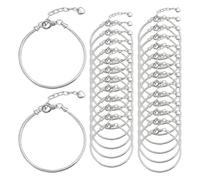 IJSDNVJNDX 27 Pcs Adjustable Snake Charm Bracelet Chain Kit with Heart Extender for DIY Jewelry