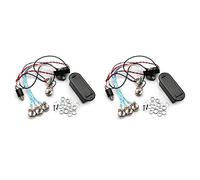 IJSDNVJNDX 2X 3Band EQ Preamp Circuit Guitar Dual Potentiometer for Active Guitar Pickup 5 Control Knobs Guitar Pickup Control
